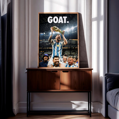 Lionel Messi 'GOAT' Poster