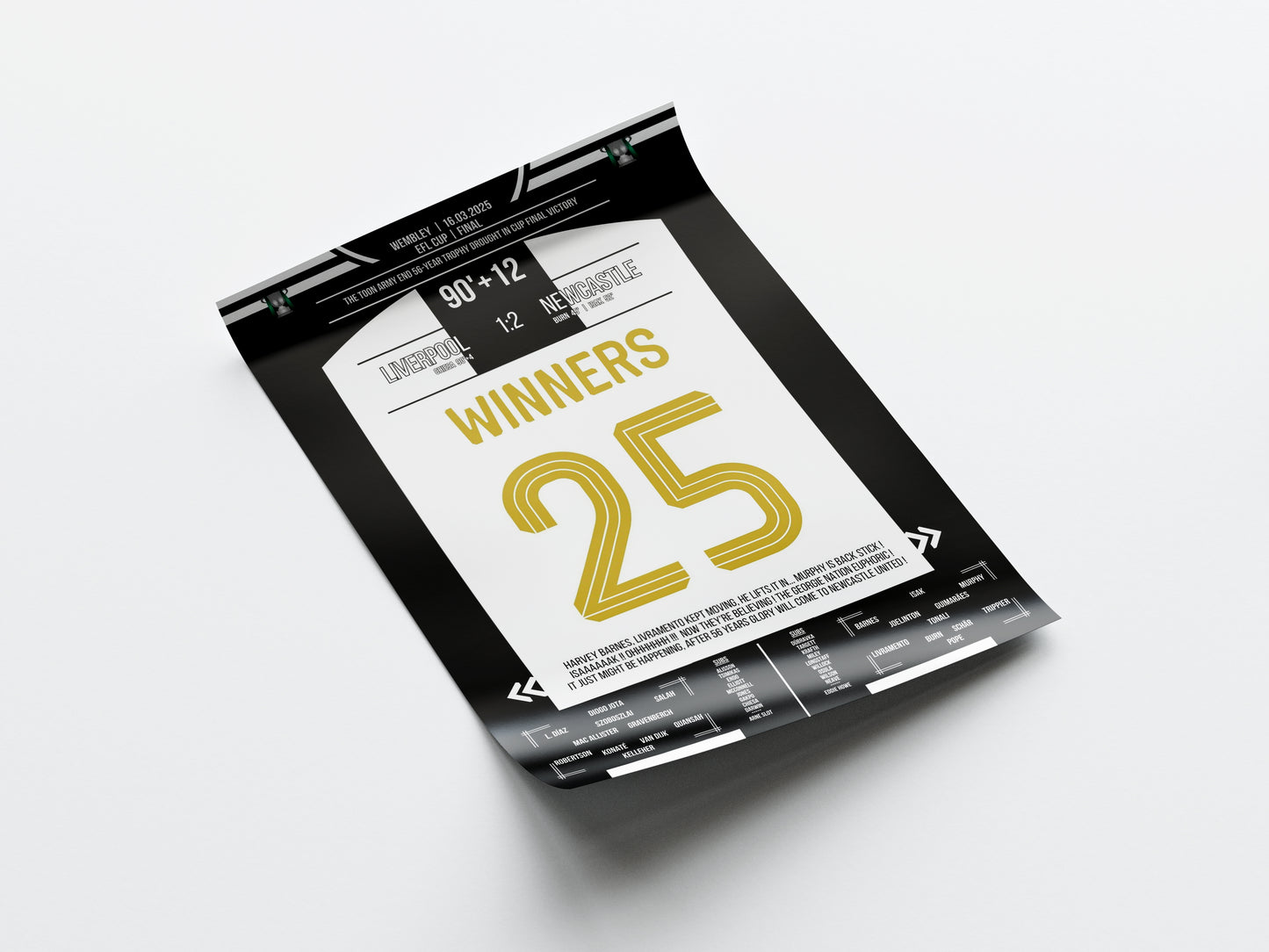 Newcastle United 'EFL Final Jersey' Poster