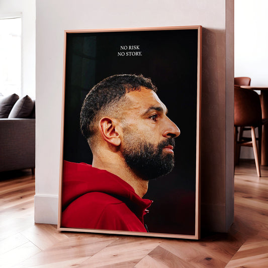 Mo Salah 'No Risk, No Story.' Poster