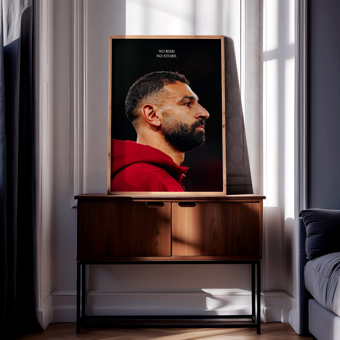 Mo Salah 'No Risk, No Story.' Poster