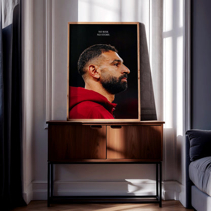 Mo Salah 'No Risk, No Story.' Poster