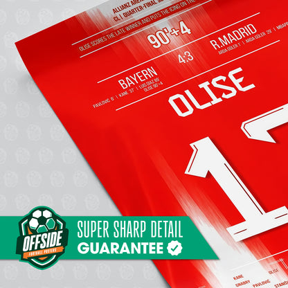 Michael Olise 'UCL Quarter-Final Jersey' Poster