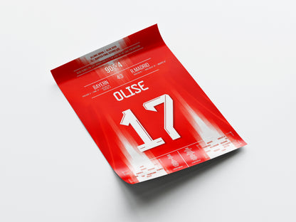 Michael Olise 'UCL Quarter-Final Jersey' Poster