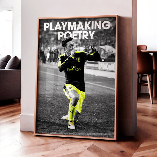Mesut Ozil 'Playmaking Poetry' Poster