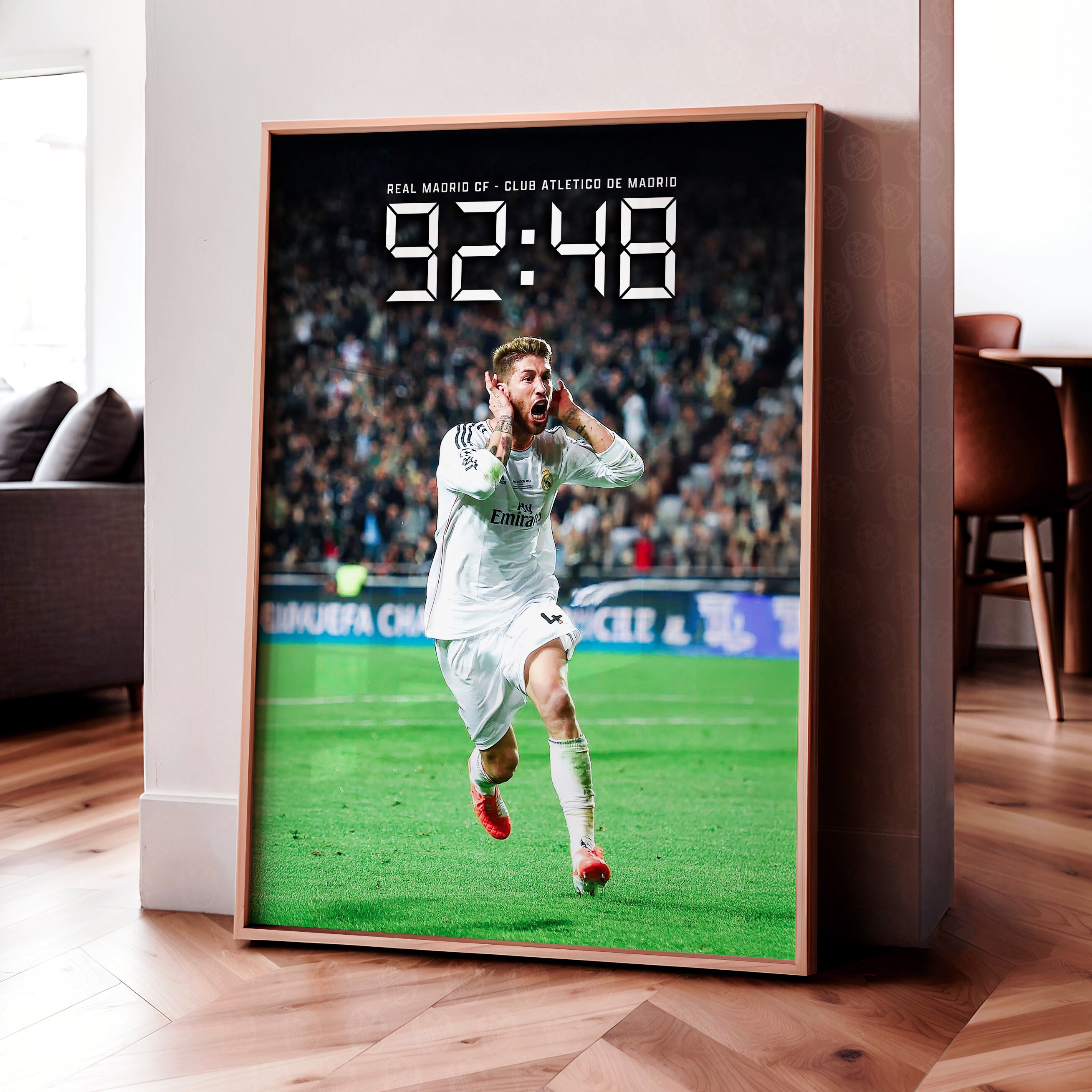 Sergio Ramos '92:48' Poster – Offside Posters