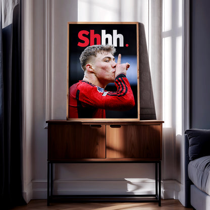 Rasmus Hojlund 'Shhh.' Poster