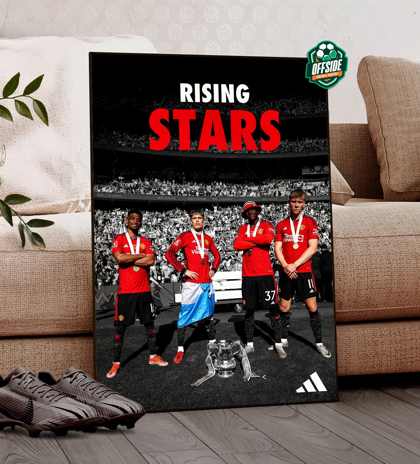 Manchester United 'Rising Stars' Poster – Offside Posters