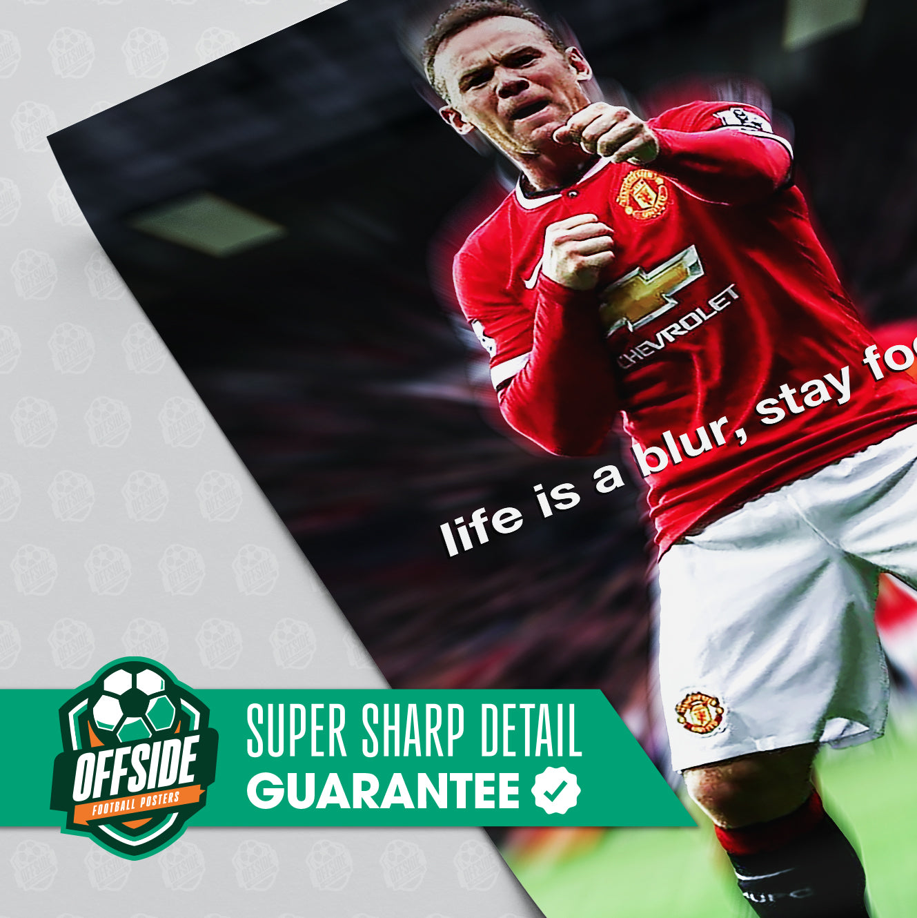 Wayne Rooney 'Life Is A Blur' Poster