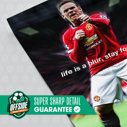 Wayne Rooney 'Life Is A Blur' Poster