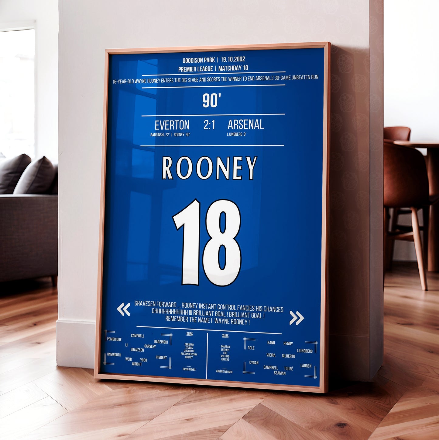 Wayne Rooney 'EPL Jersey' Poster