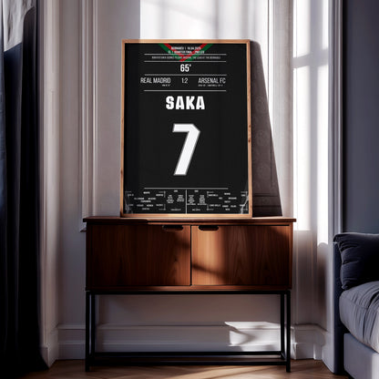Bukayo Saka 'UCL Quarter-Final Jersey' Poster