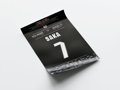 Bukayo Saka 'UCL Quarter-Final Jersey' Poster