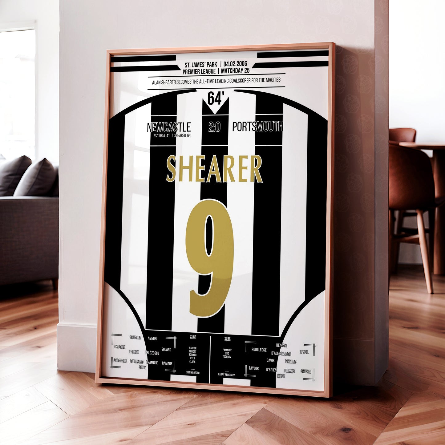 Alan Shearer 'All Time Scorer Jersey' Poster