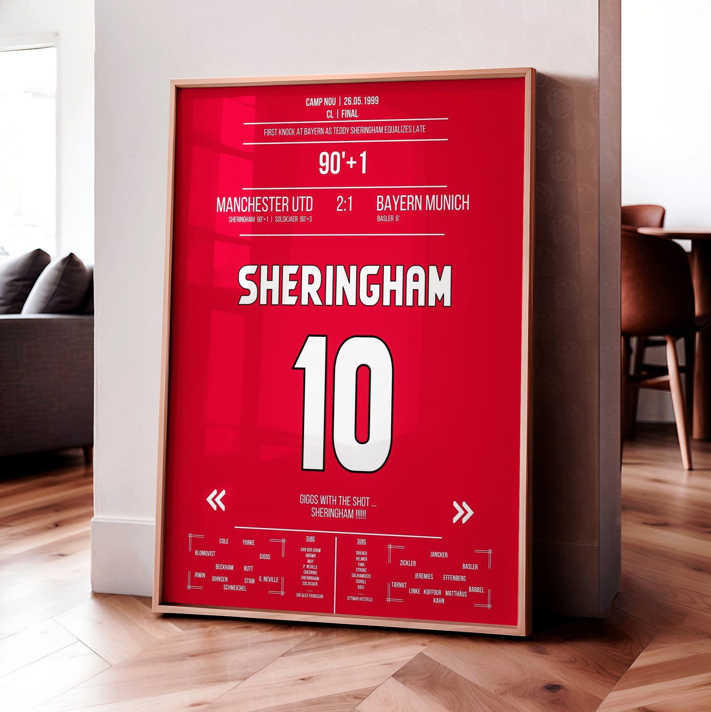 Teddy Sheringham 'UCL Final Jersey' Poster