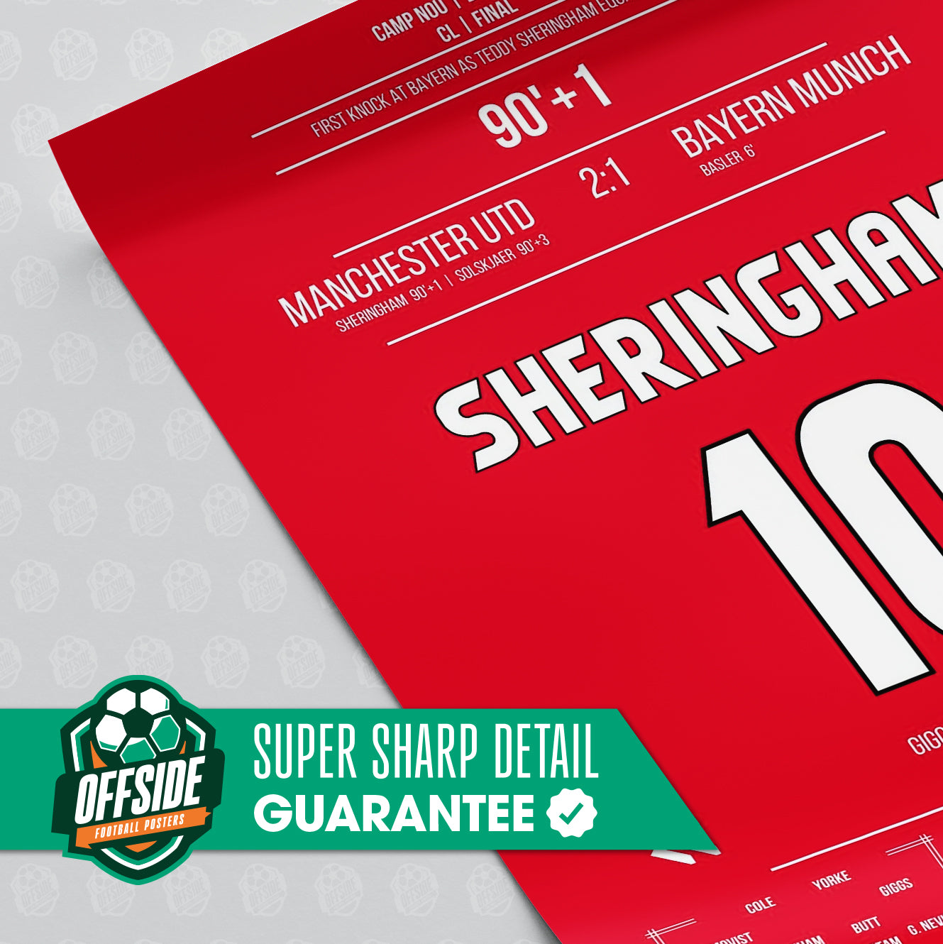 Teddy Sheringham 'UCL Final Jersey' Poster