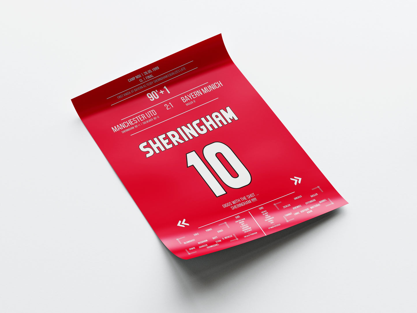 Teddy Sheringham 'UCL Final Jersey' Poster