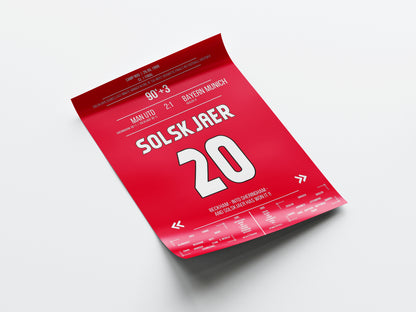 Ole Gunnar Solskjaer 'UCL Final Jersey' Poster
