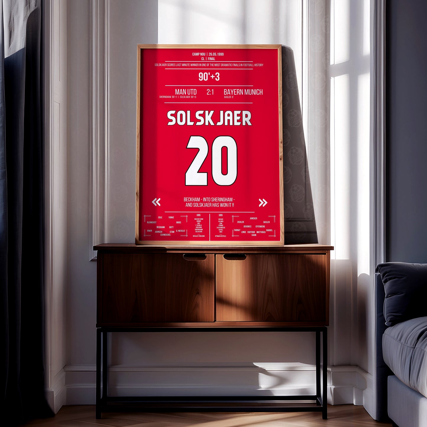 Ole Gunnar Solskjaer 'UCL Final Jersey' Poster