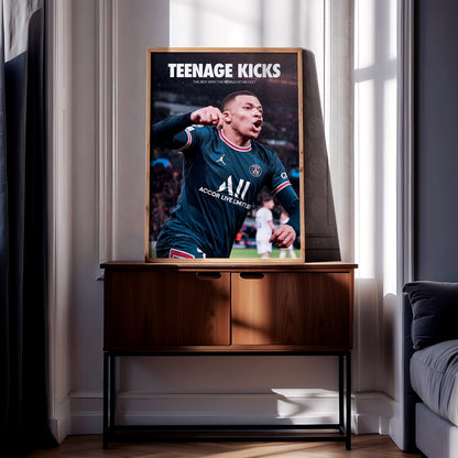 Kylian Mbappe 'Teenage Kicks' Poster