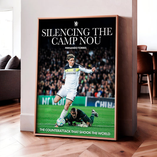 Fernando Torres 'Silencing The Camp Nou' Poster