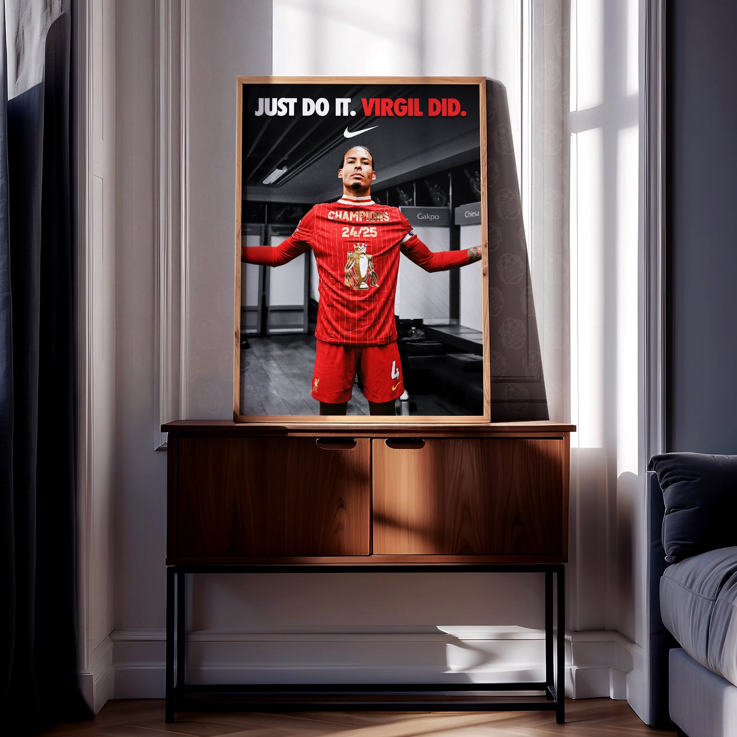 Virgil van Dijk 'Premier League Champion' Poster