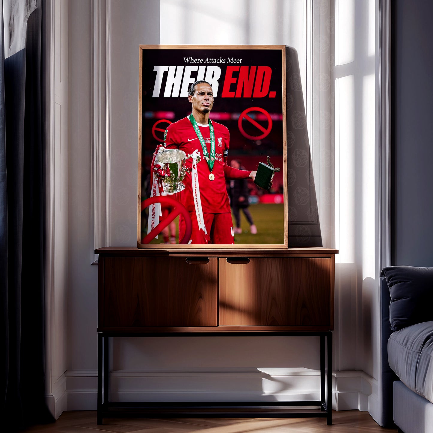 Virgil van Dijk 'Attacks Meet Their End' Poster