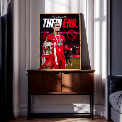 Virgil van Dijk 'Attacks Meet Their End' Poster