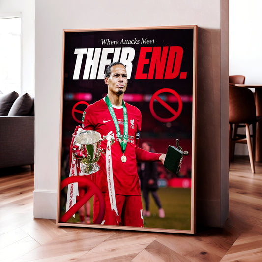 Virgil van Dijk 'Attacks Meet Their End' Poster