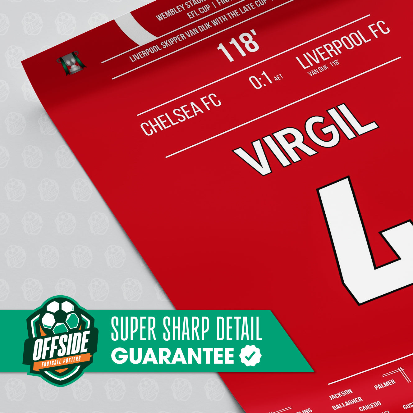 Virgil van Dijk 'EFL Cup Final Jersey' Poster