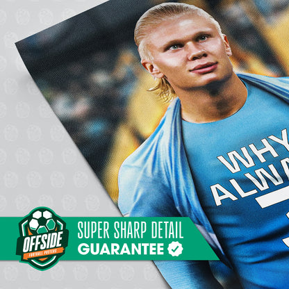 Erling Haaland 'Why Always 3?' Poster