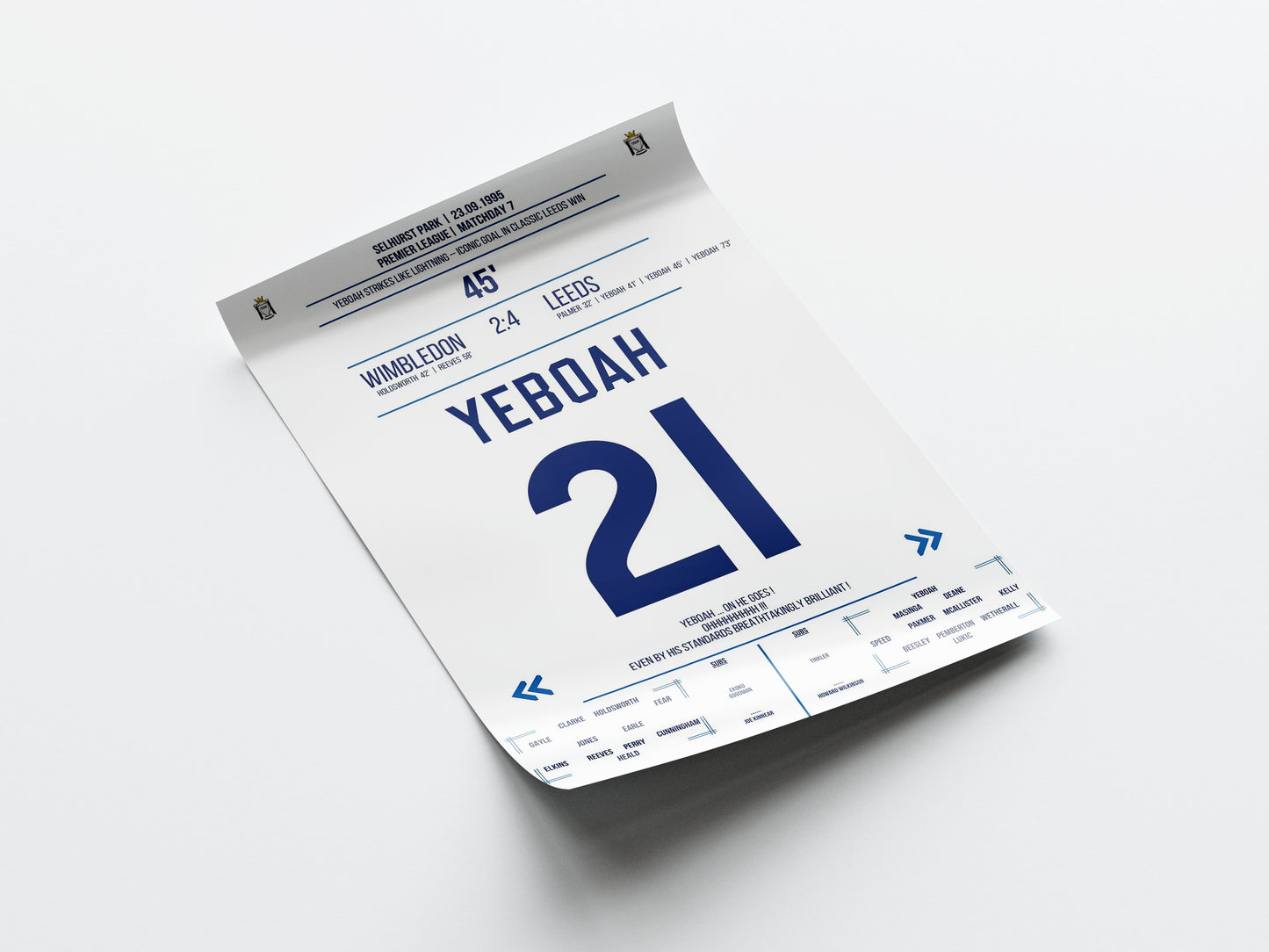 Tony Yeboah 'EPL Jersey' Poster