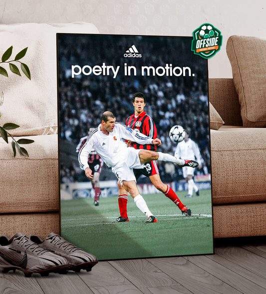 Zinedine Zidane 'Poetry In Motion' Poster