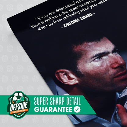 Zinedine Zidane 'Determination' Poster