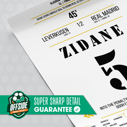 Zinedine Zidane 'UCL Final Jersey' Poster