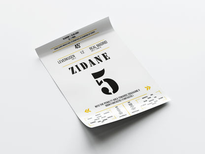 Zinedine Zidane 'UCL Final Jersey' Poster