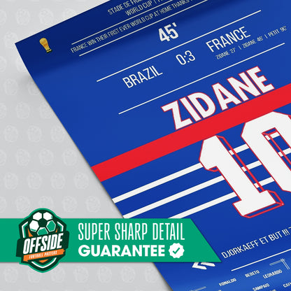 Zinedine Zidane 'World Cup Final Jersey' Poster