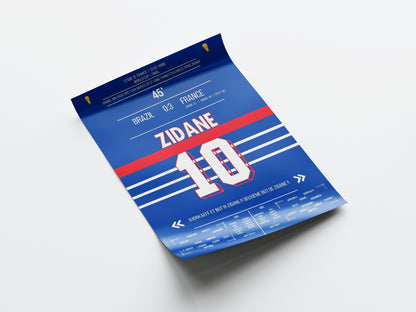 Zinedine Zidane 'World Cup Final Jersey' Poster