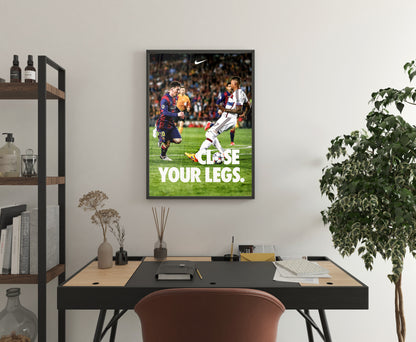 Messi 'Close Your Legs' Poster