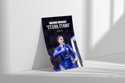 Jamie Vardy 'Record Breaker' Poster