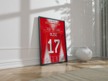 Michael Olise 'UCL Quarter-Final Jersey' Poster