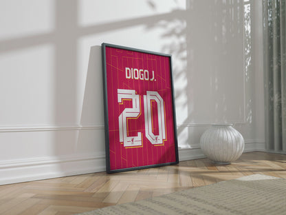 Diogo Jota Jersey Poster