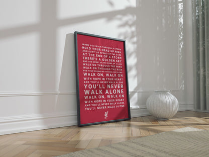 Liverpool Chant 'YNWA' Poster