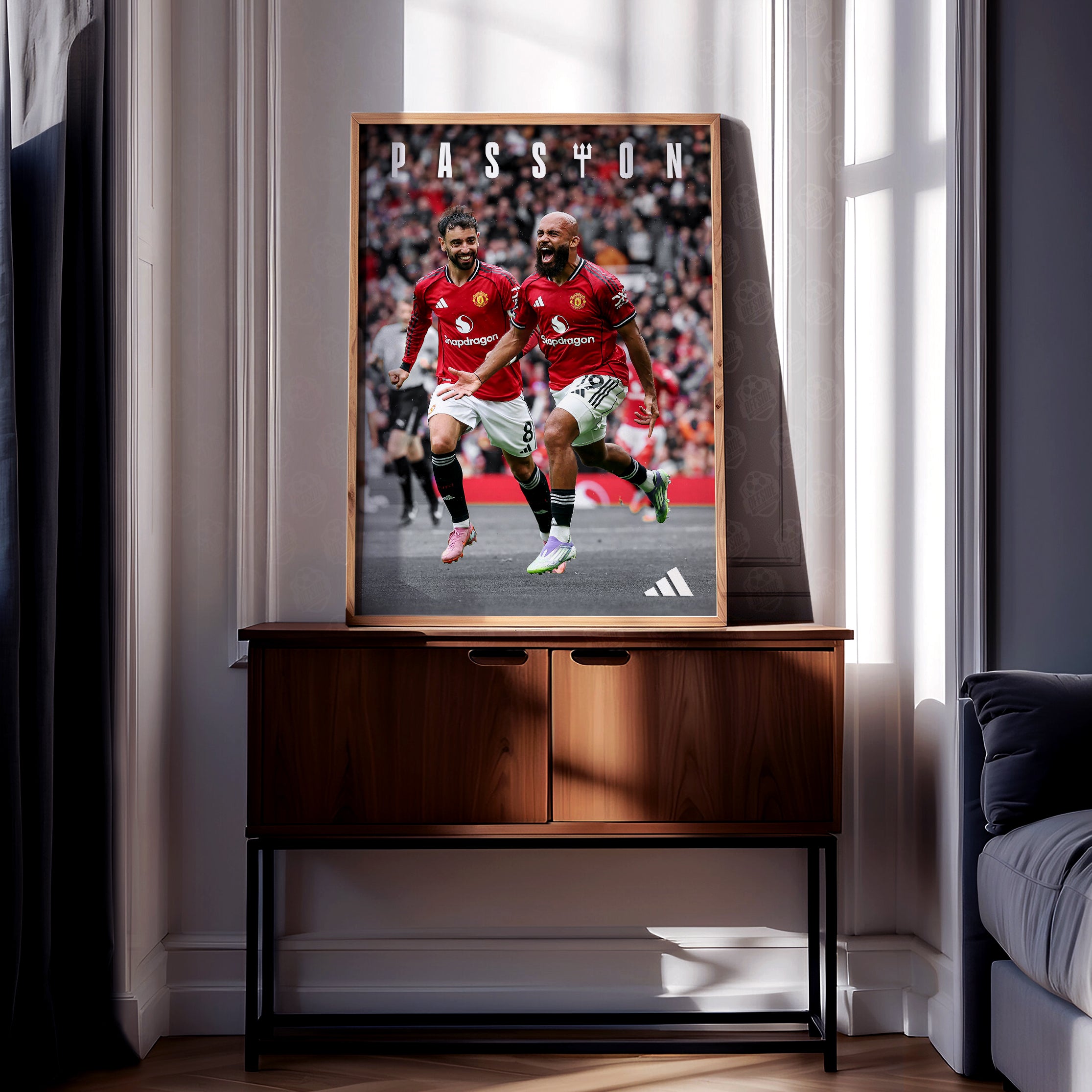 Bruno Fernandes & Bryan Mbeumo 'Passion' Poster - Image 2