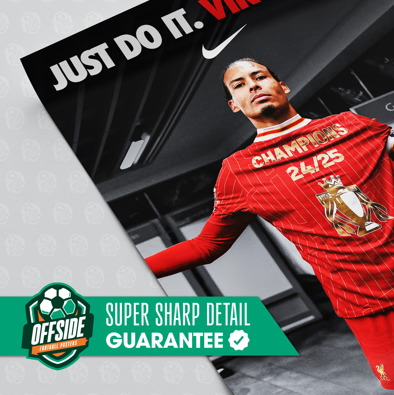 Virgil van Dijk 'Premier League Champion' Poster - Image 3