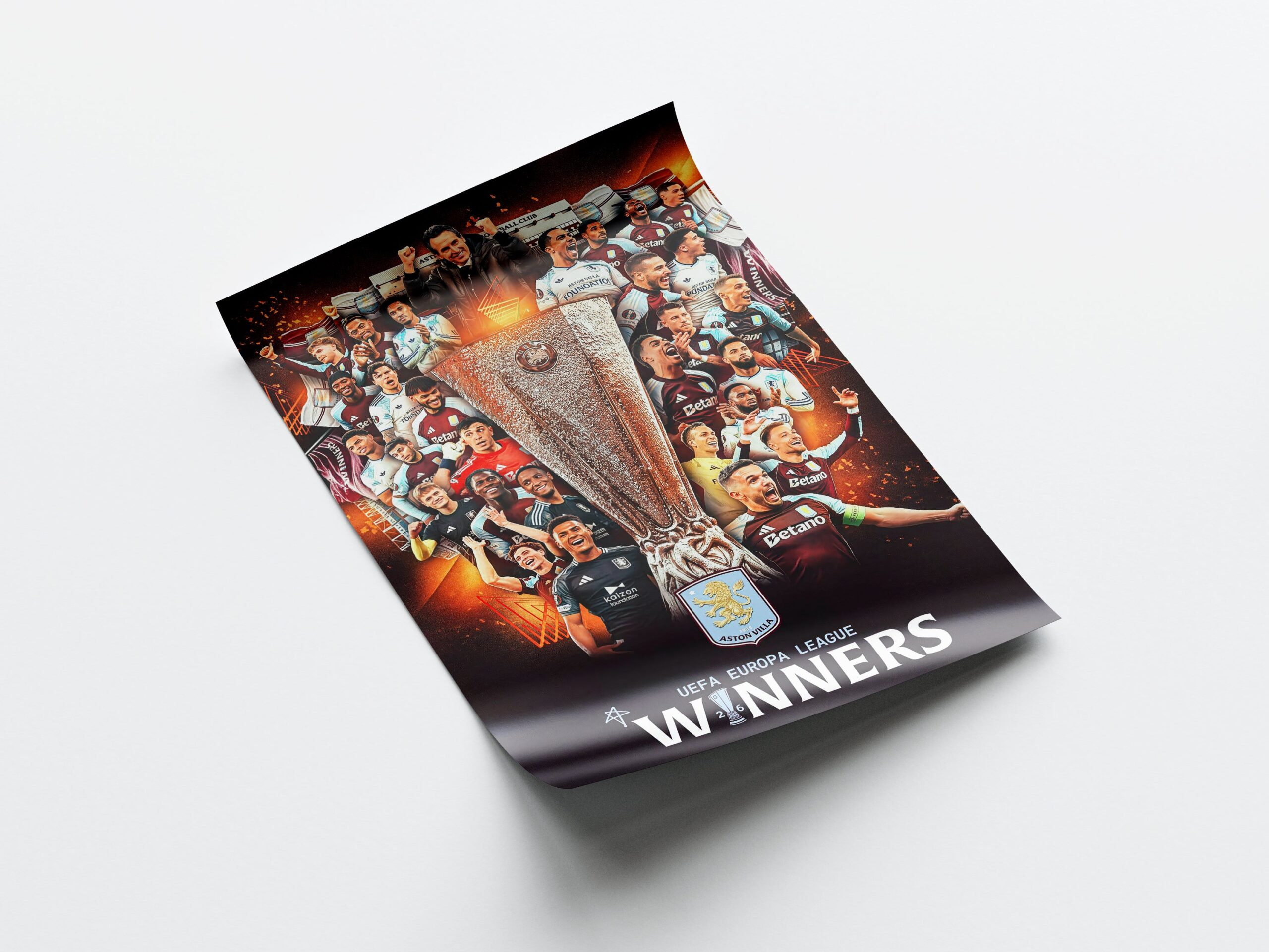 Aston Villa 'UEL Champions' Poster - Image 4