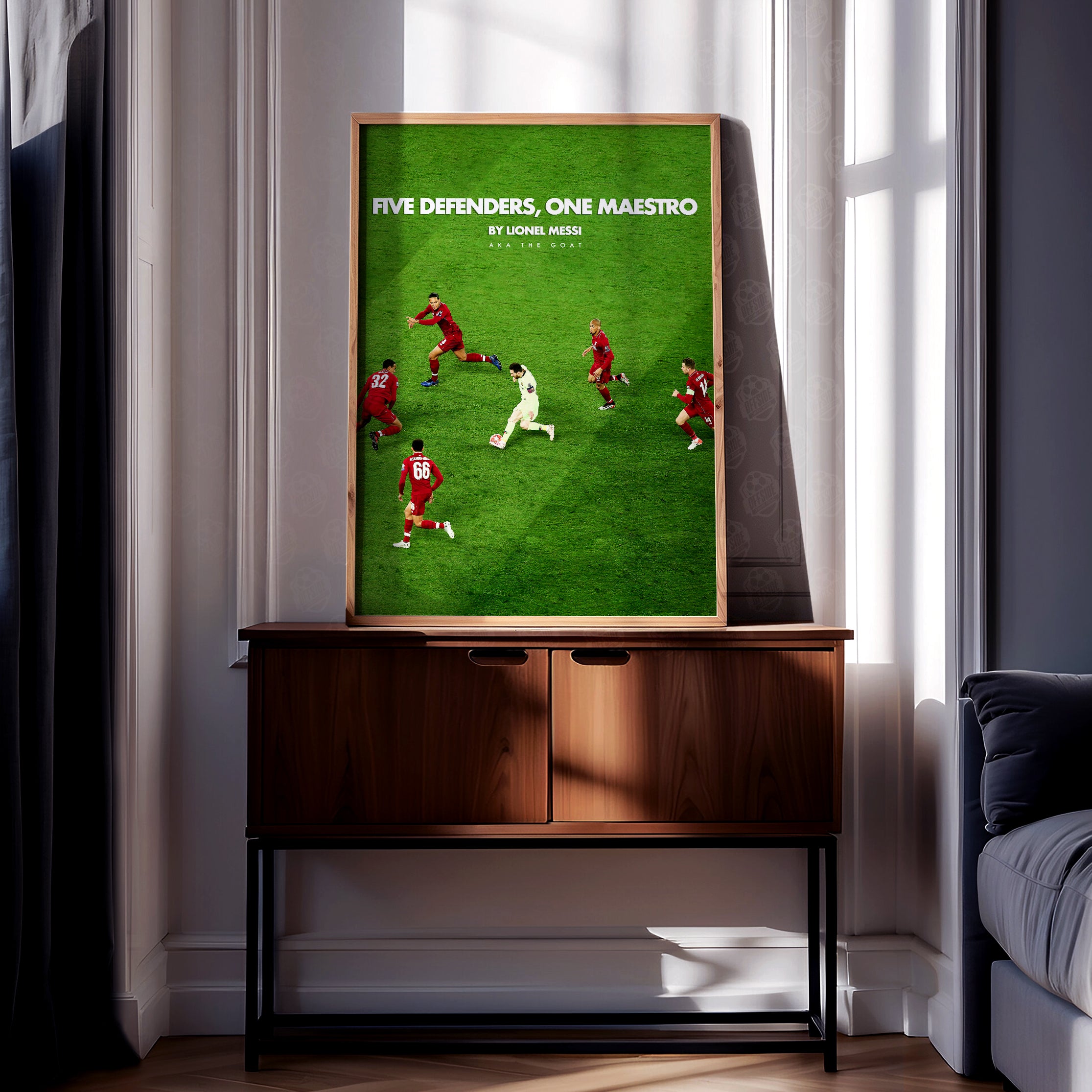 Lionel Messi '5 Defenders, 1 Maestro' Poster - Image 2