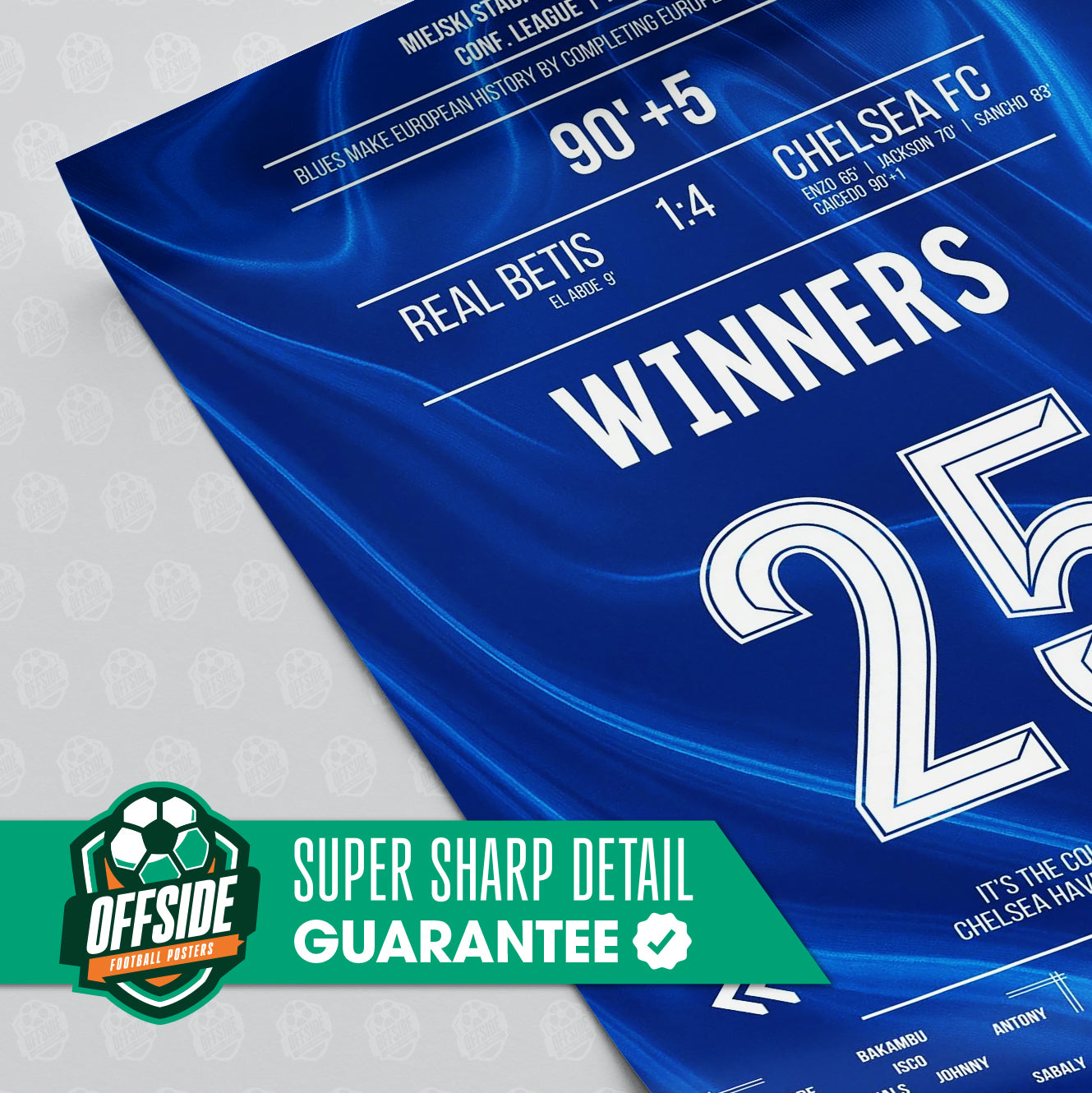 Chelsea 'Conference League Final Jersey' Poster - Image 3