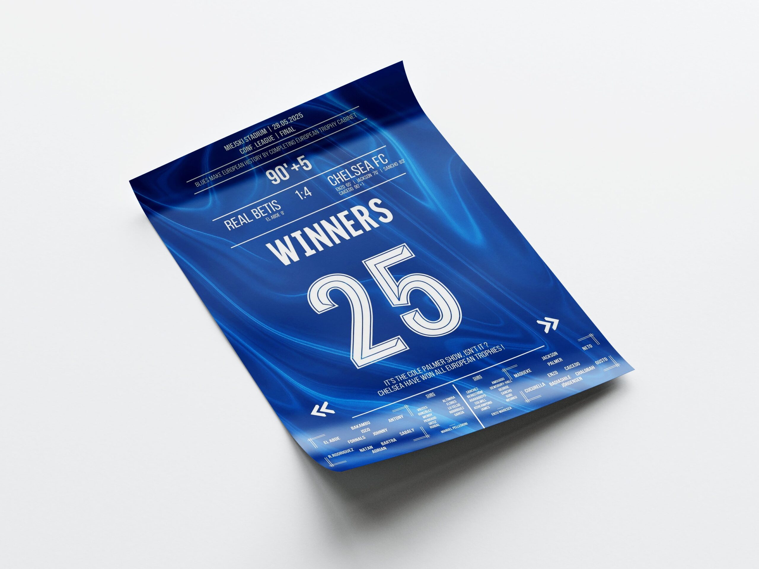 Chelsea 'Conference League Final Jersey' Poster - Image 4