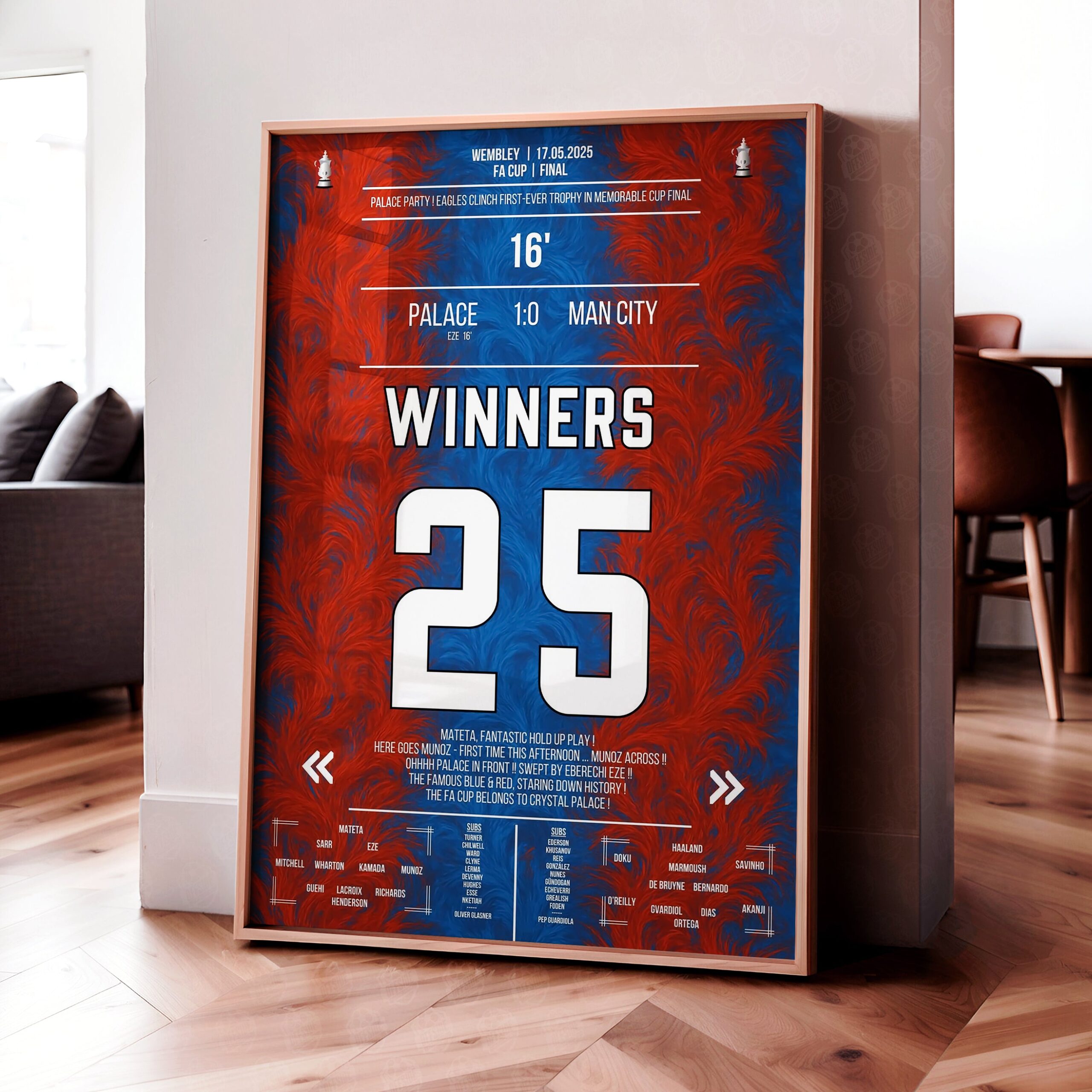 Crystal Palace 'FA Cup Final Jersey' Poster
