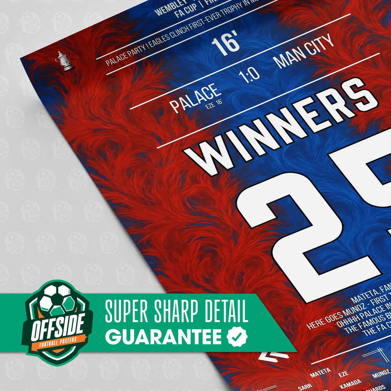 Crystal Palace 'FA Cup Final Jersey' Poster - Image 3